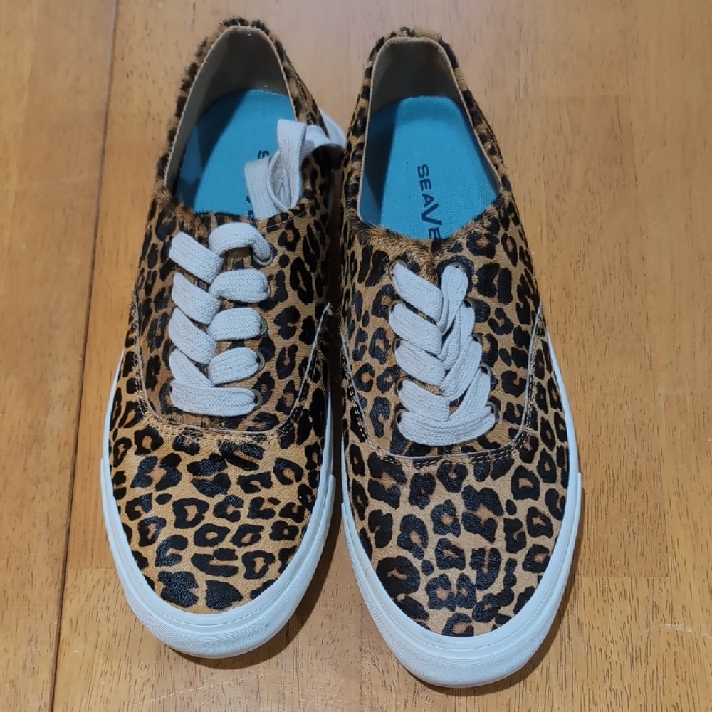 SeaVees Animal Print Sneakers with White Accents